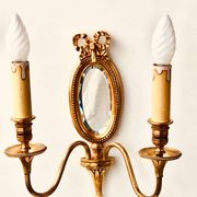 Louis XVI Wall Lamp Lucien Gau Mirror