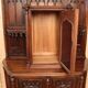Credence in walnut 19th neo-gothic flamboyant