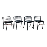 Set of 4 Steelmobil black chairs