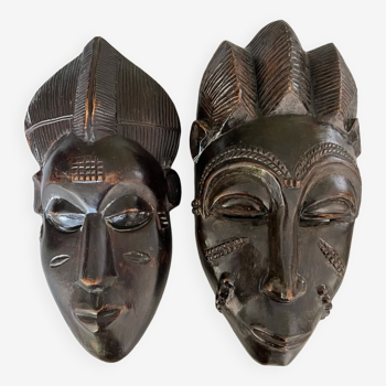 Set of 2 African masks