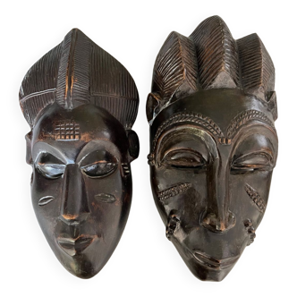 Set of 2 African masks