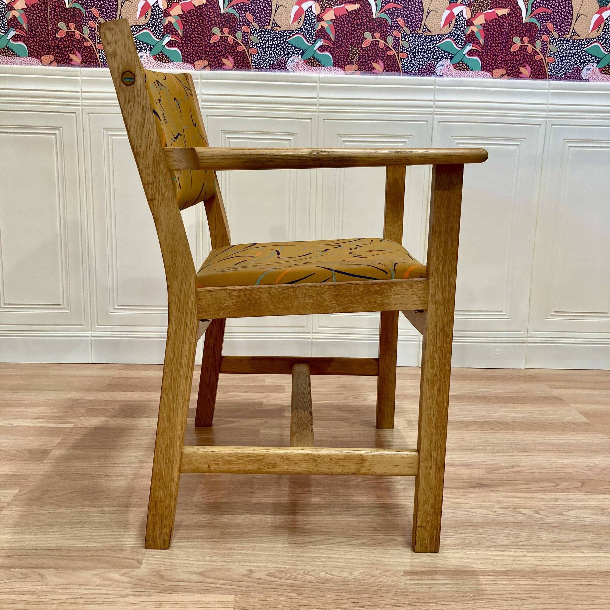 Set of 6 armchairs stamped Hans Wegner "Scandinavian design" 1960.