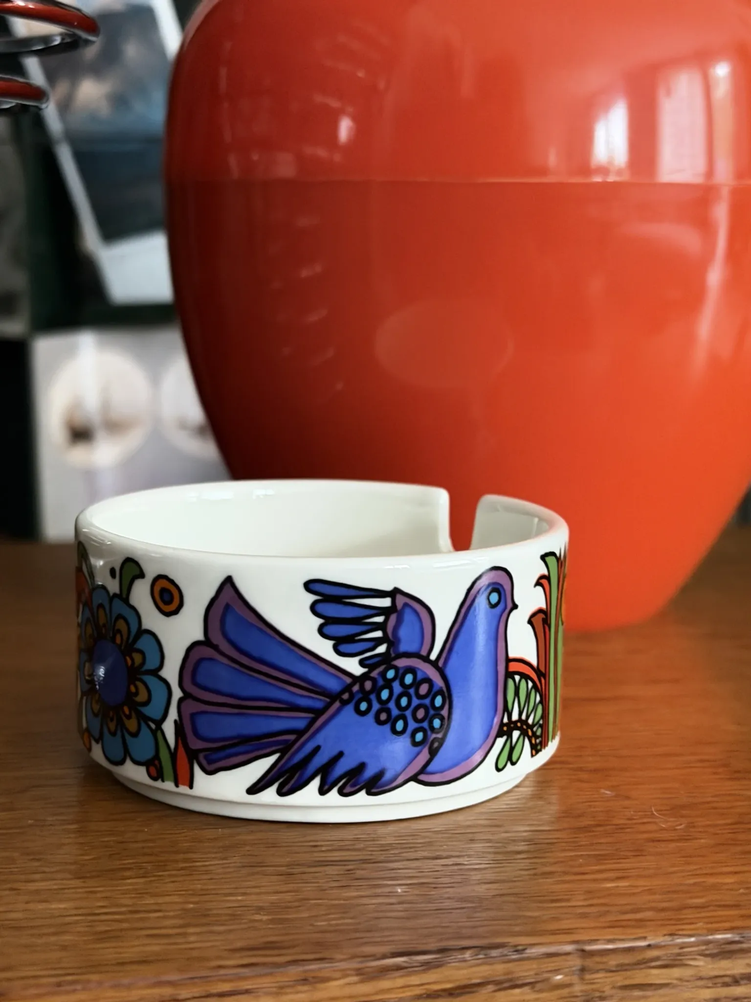 Vintage ceramic ashtray with "Acapulco" pattern – Villeroy & Boch