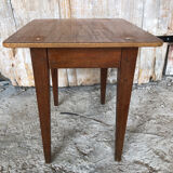 Table ecolier bois pieds compas vintage
