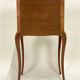 Antique Louis XV Style Bedside Table - Wood & Leather