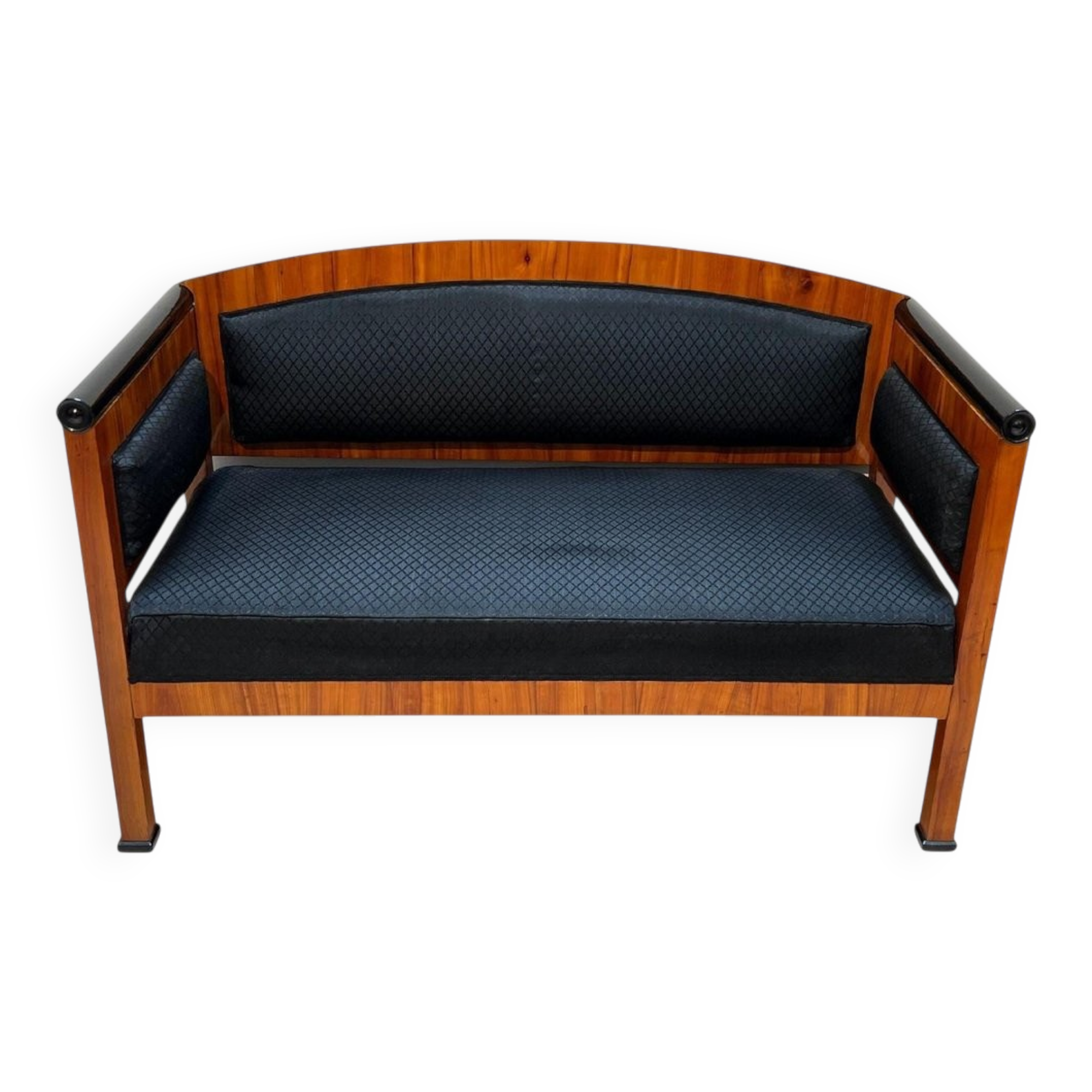 Biedermeier Sofa in Cherry Veneer and Horsehair, South Germany, 1830s