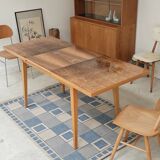 Extendable lacquered table czechoslovakia trud 1960