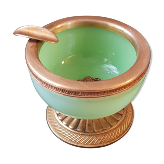 green opaline ashtray