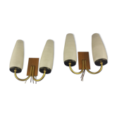 Pair of 50s zippered wall light