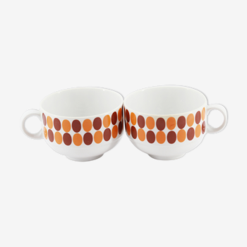 Lot de 2 anciennes tasses