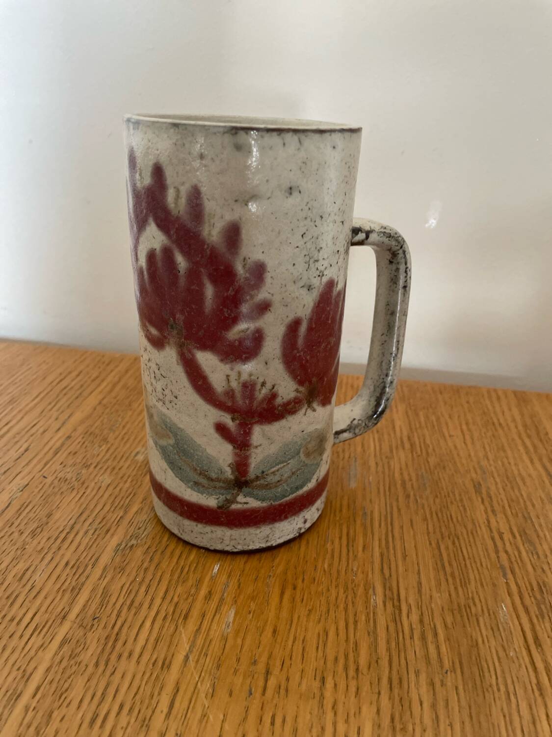 Vintage tankard signed Gustave Reynaud – Atelier Le Mûrier, Vallauris –