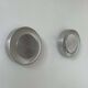 Pair of vintage wall lights, brushed metal, France 1970