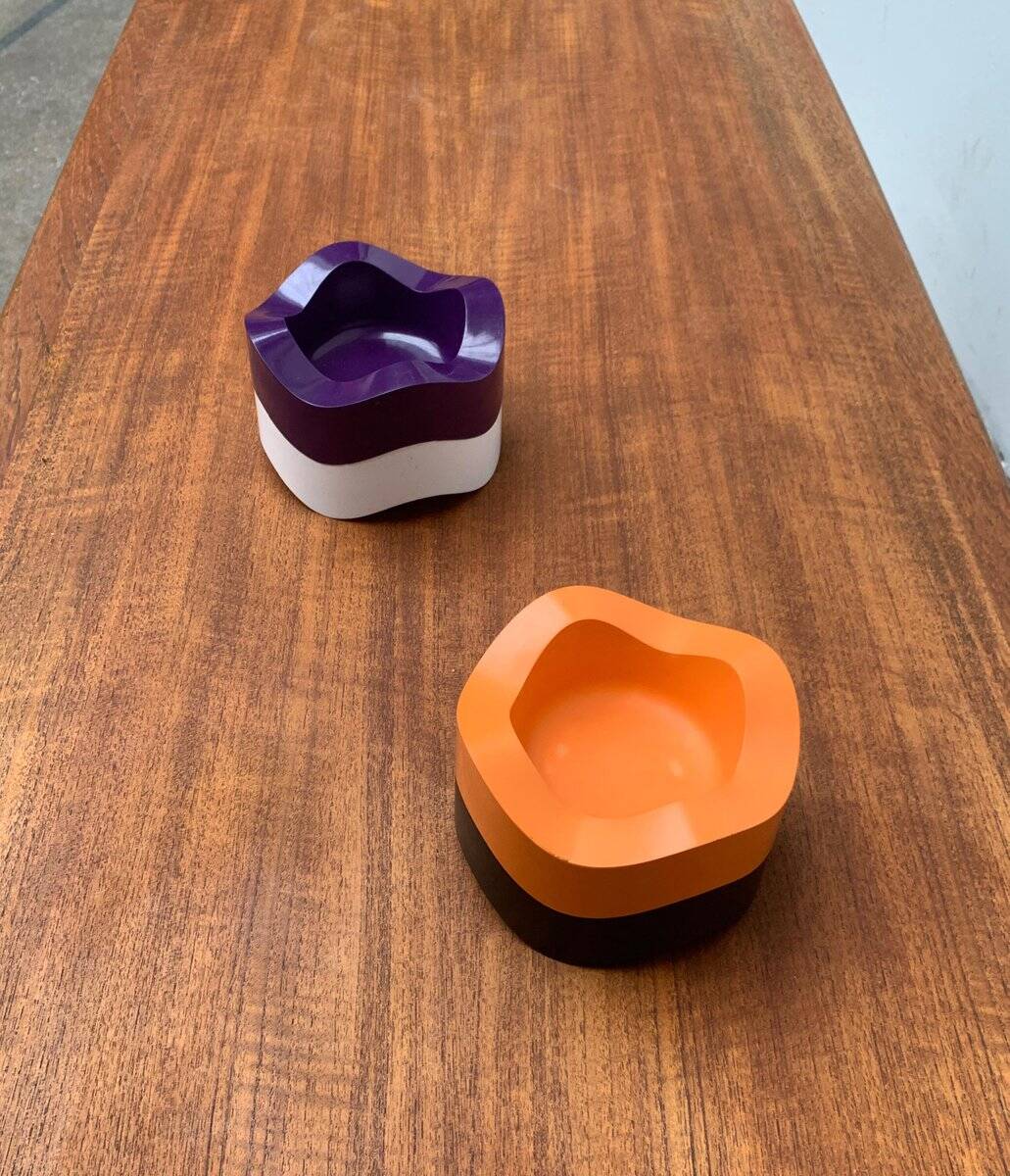 Bowl or ashtray Ulmer Welle German space age mid-century by Walter Zeischegg for Helit, set of 4