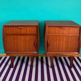Paire de tables de chevet vintage scandinave