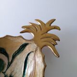 Empty pocket pineapple enamelled brass