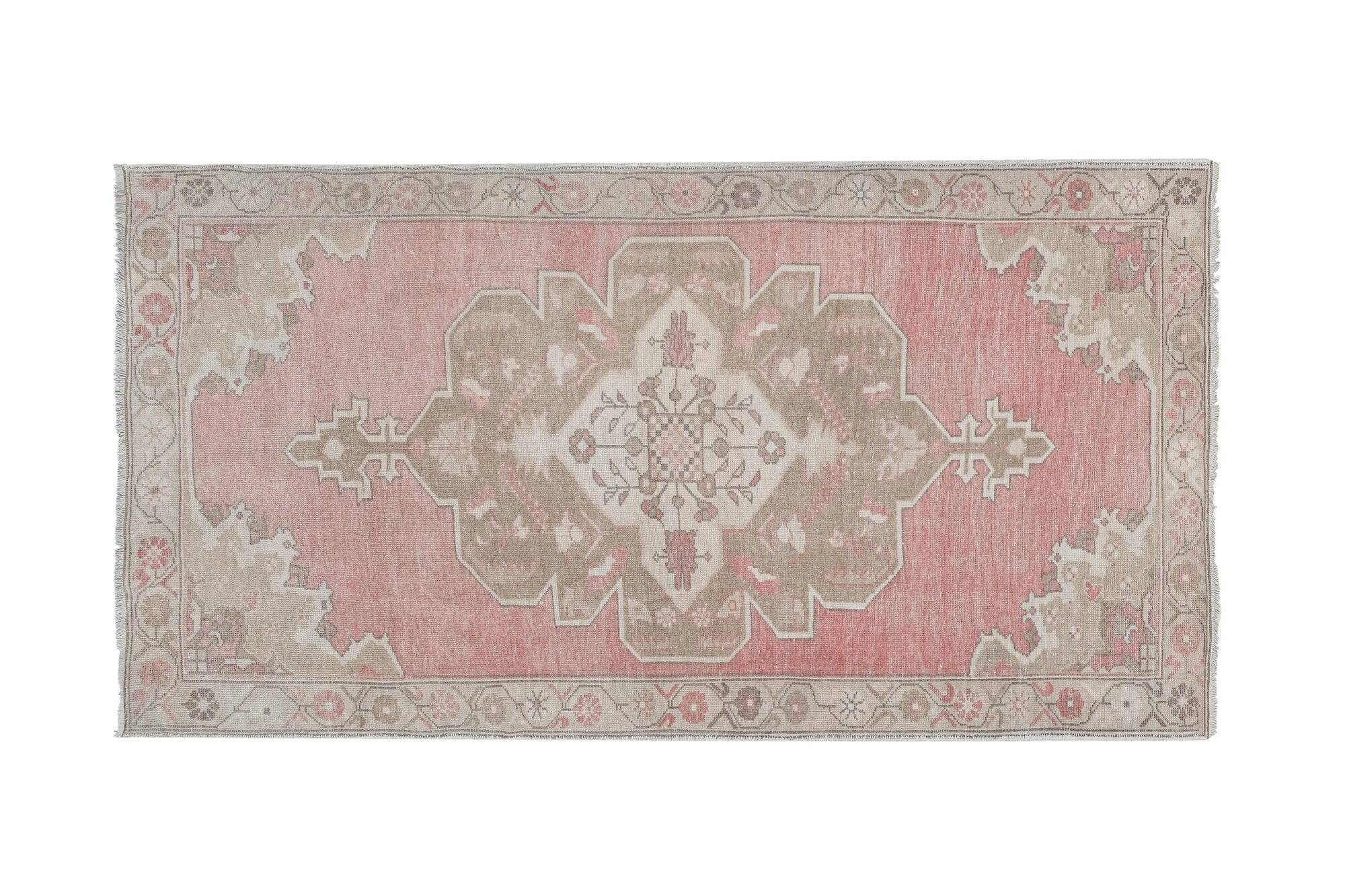 Vintage Turkish Oushak rug 138x246 cm