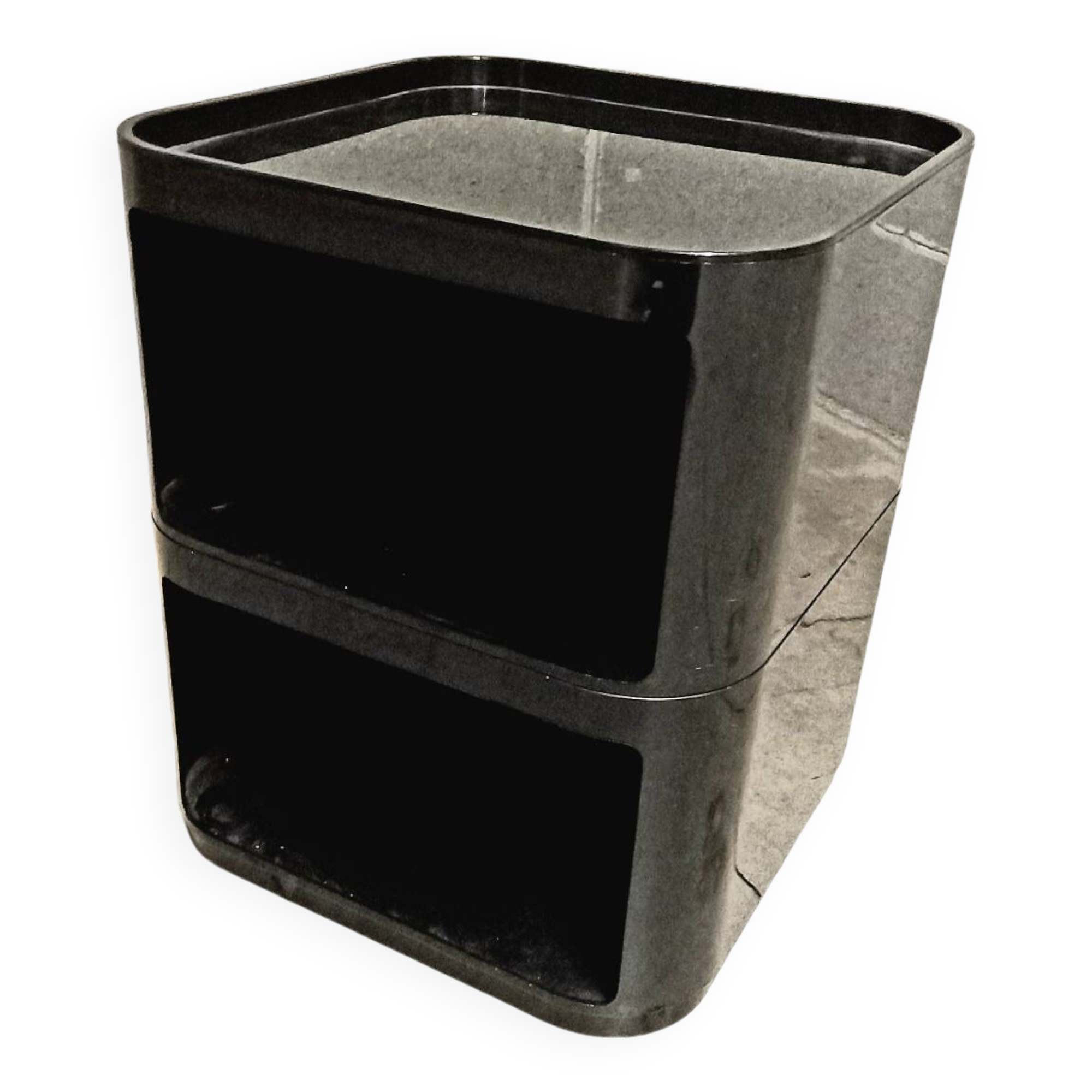 Commode black plastic by Kartell