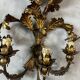Pair of brass wall lights