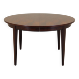 Round rosewood table, Danish design, 1970s, manufacturer: Omann Jun