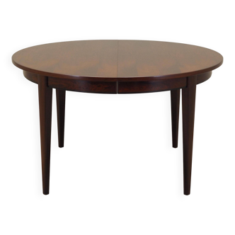Round rosewood table, Danish design, 1970s, manufacturer: Omann Jun