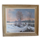 Rateau "Snowy landscape" framed HST painting