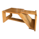 Brutalist coffee table in solid elm — Maison Regain (1970s)