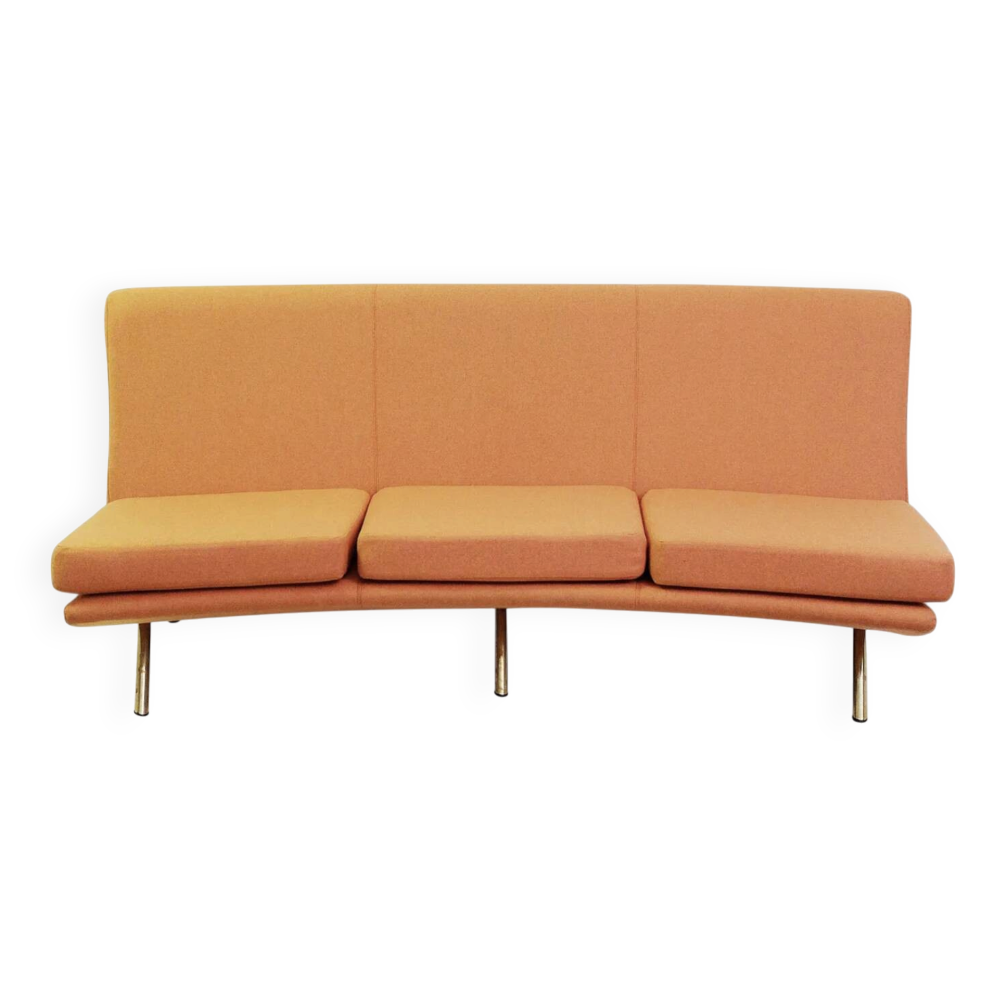 Triennale sofa by Marco Zanuso for Arflex, orange fabric, 1950s