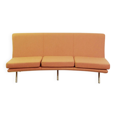 Canapé Triennale par Marco Zanuso pour Arflex, tissu orange, années 1950
