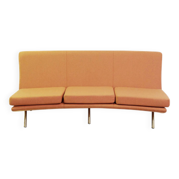 Canapé Triennale par Marco Zanuso pour Arflex, tissu orange, années 1950