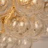 Extra-large glass Tulip chandelier by Kaiser, Germany, 1960s.