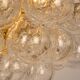 Extra-large glass Tulip chandelier by Kaiser, Germany, 1960s.