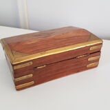 Wooden and brass box
