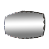 Octagonal beveled art deco wall mirror