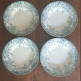 Quatre assiettes Trianon St Amand