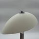 Lampe à dôme en opaline et acier Mid-Century