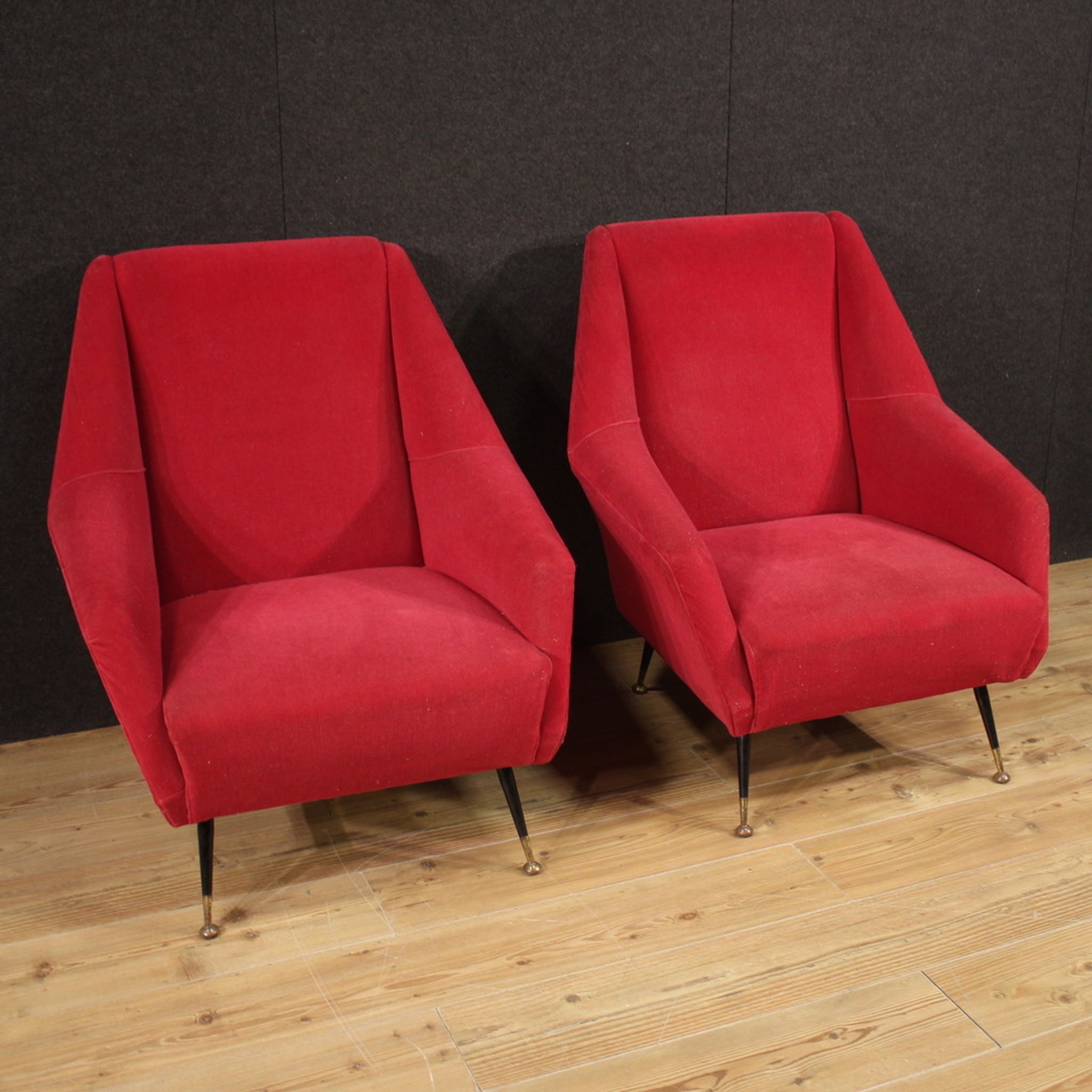 Paire de fauteuils italiens des années 60