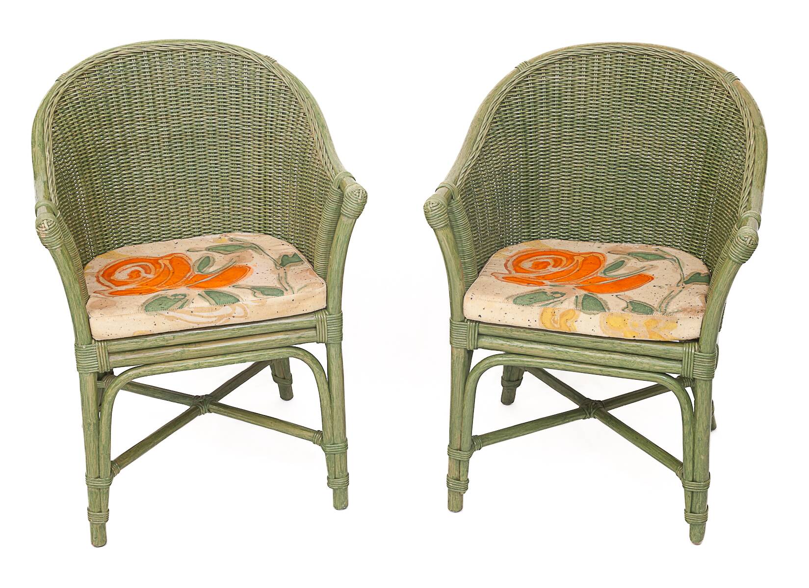 Rattan lounge by Maugrion, 1980