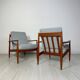 Fauteuil vintage danois en teck des années 50, demi-fauteuil signé Grete Jalk pour France & Daverkosen