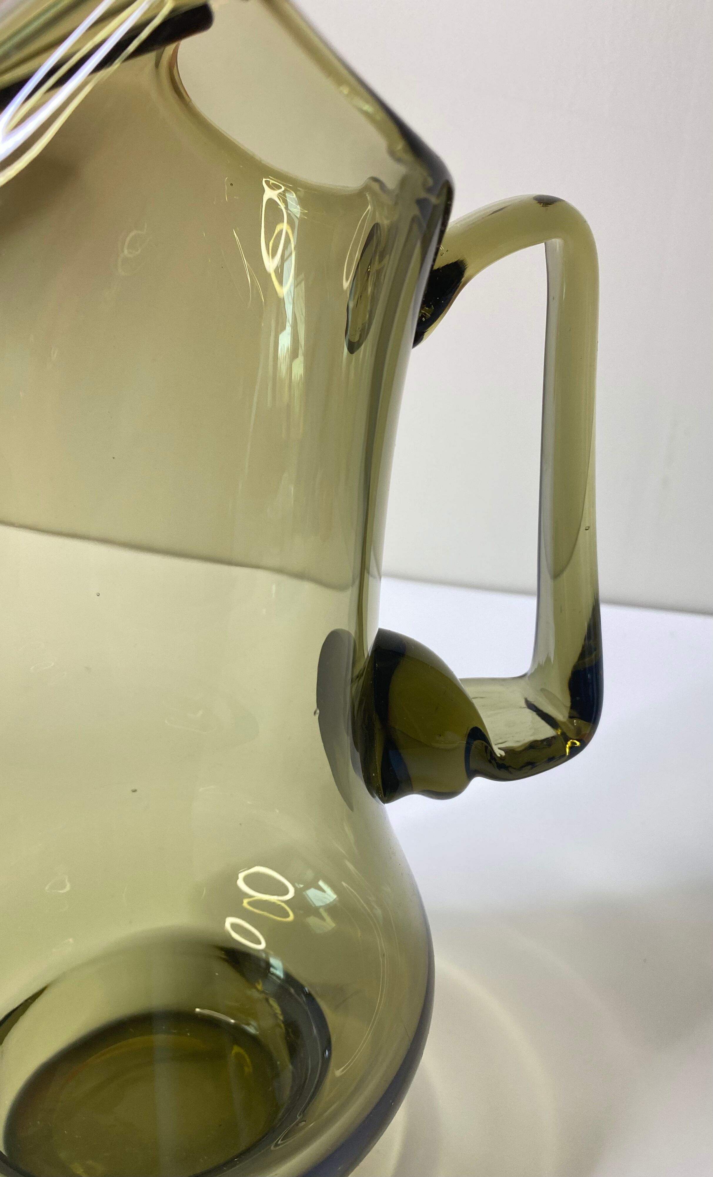 Pitcher Scandinavian design smoked glass