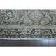 1970s Vintage Persian Handmade Wool Cotton Light Blue Area Rug 285x383