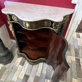 Low Boulle marquetry buffet, curved support furniture, Napoléon III period.
