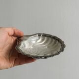 Small silver-plated butter and jam dish