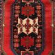 Ancient Asian rug made of cotton and wool, large knot.