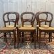 Set of 6 Louis Philippe straw chairs