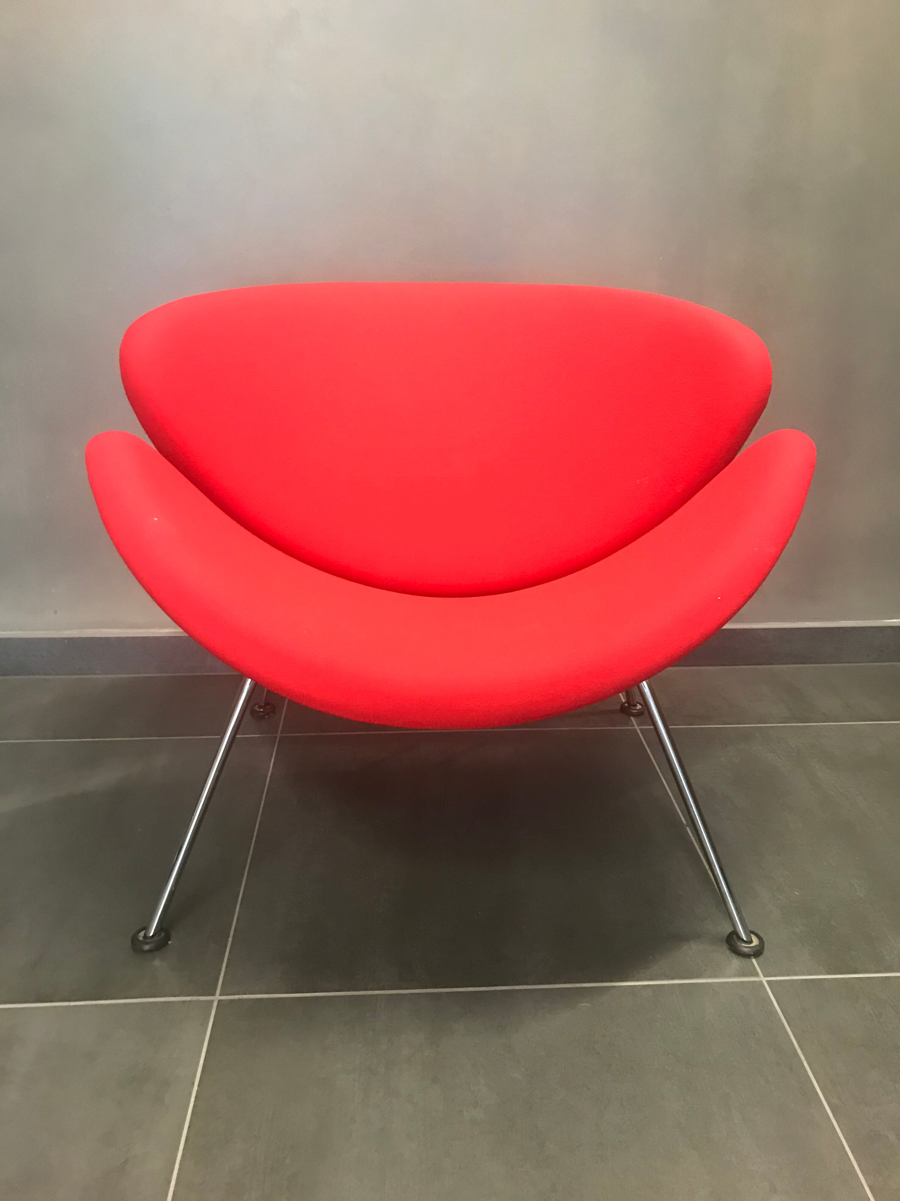 Pierre Paulin slice orange chair