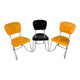 Armin Wirth Aluflex Folding Dining Chairs, 1951  Set of 3. Switzerland.