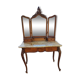 Rocaille dressing table marble top, one drawer