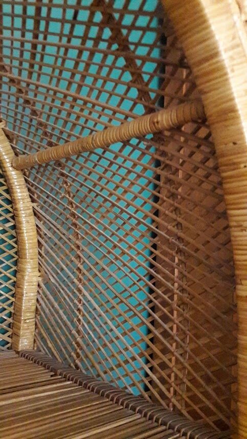 Shelf rattan peacock