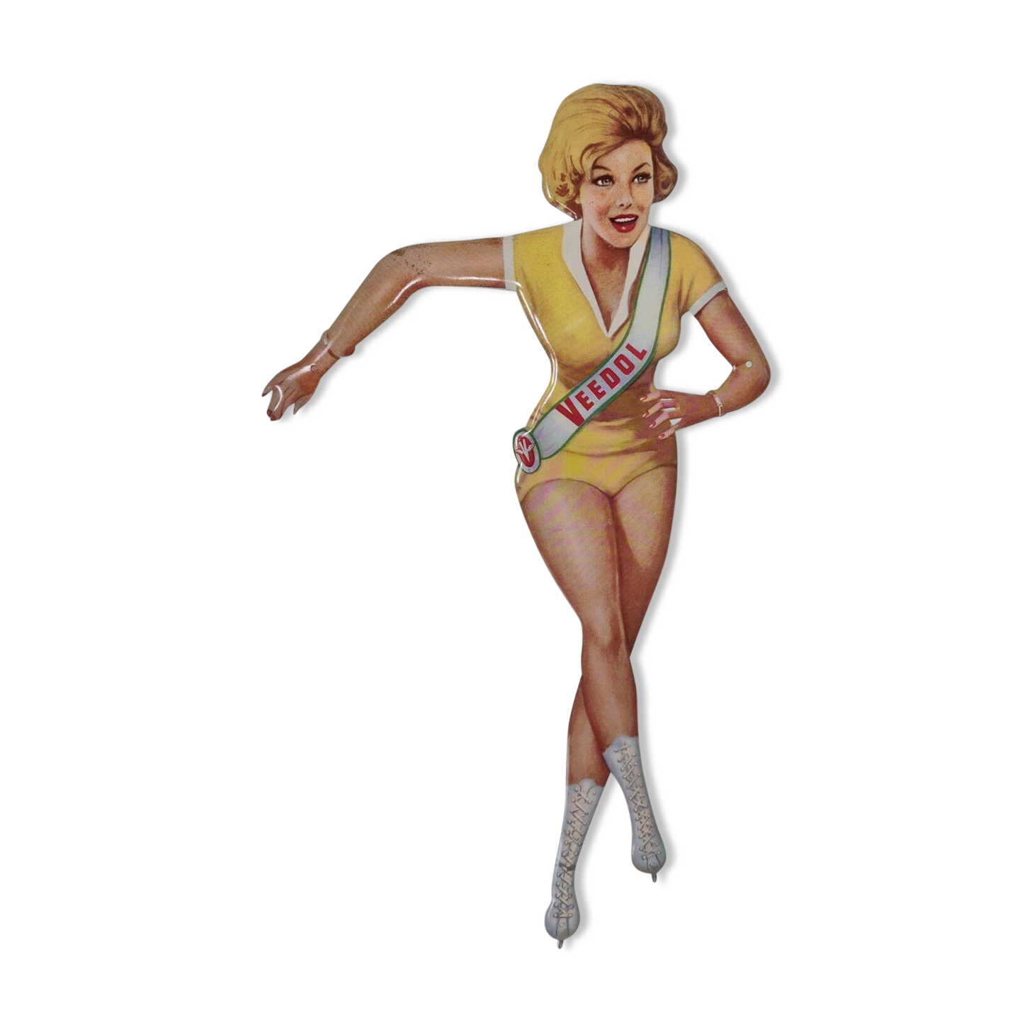 Advertising plate Veedol pin up