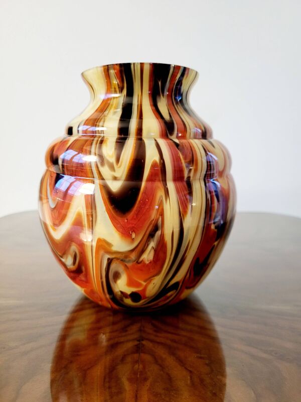 Vase en glaçure opaline Art déco, Verreries de Scailmont België